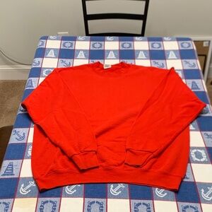 Vintage Fruit of the Loom bright red sweatshirt